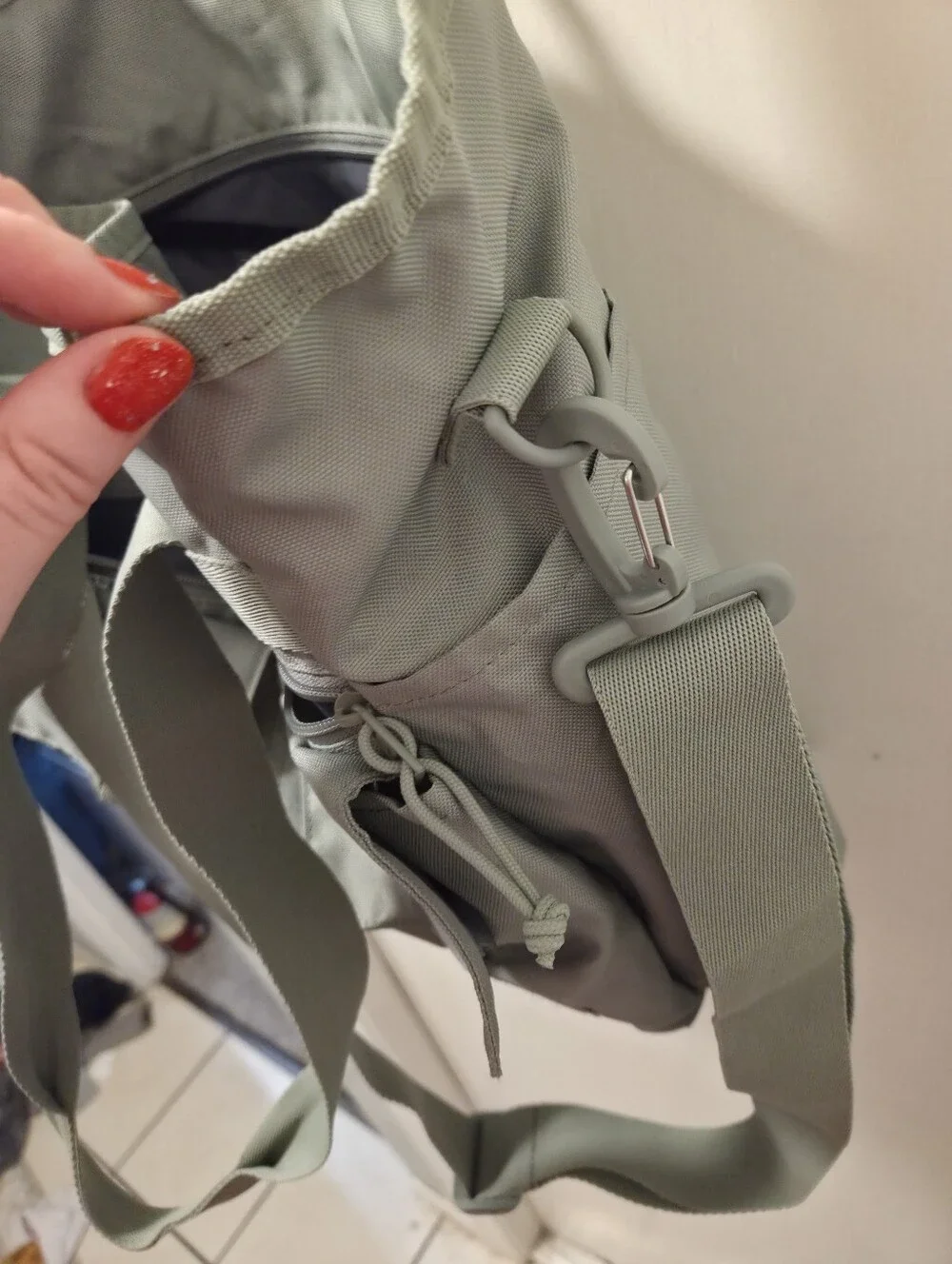 adidas Olive Green Canvas Messenger Tote